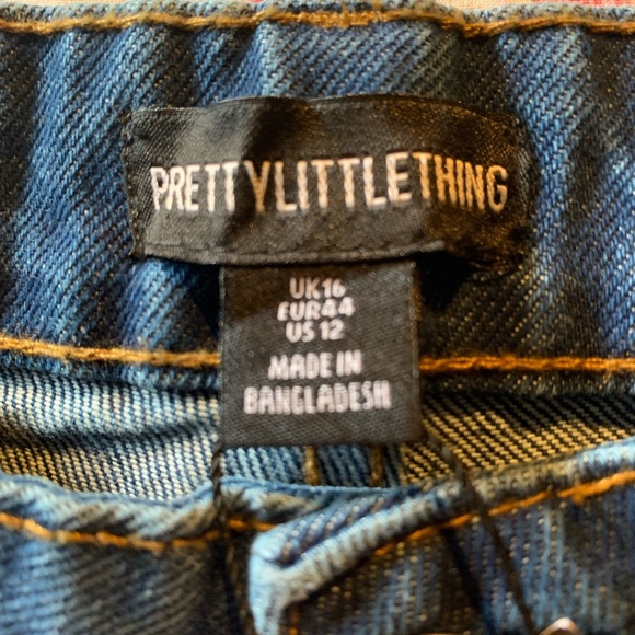 PrettyLittleThing Blue Flare & Wide Leg Jeans - Picture 9 of 12